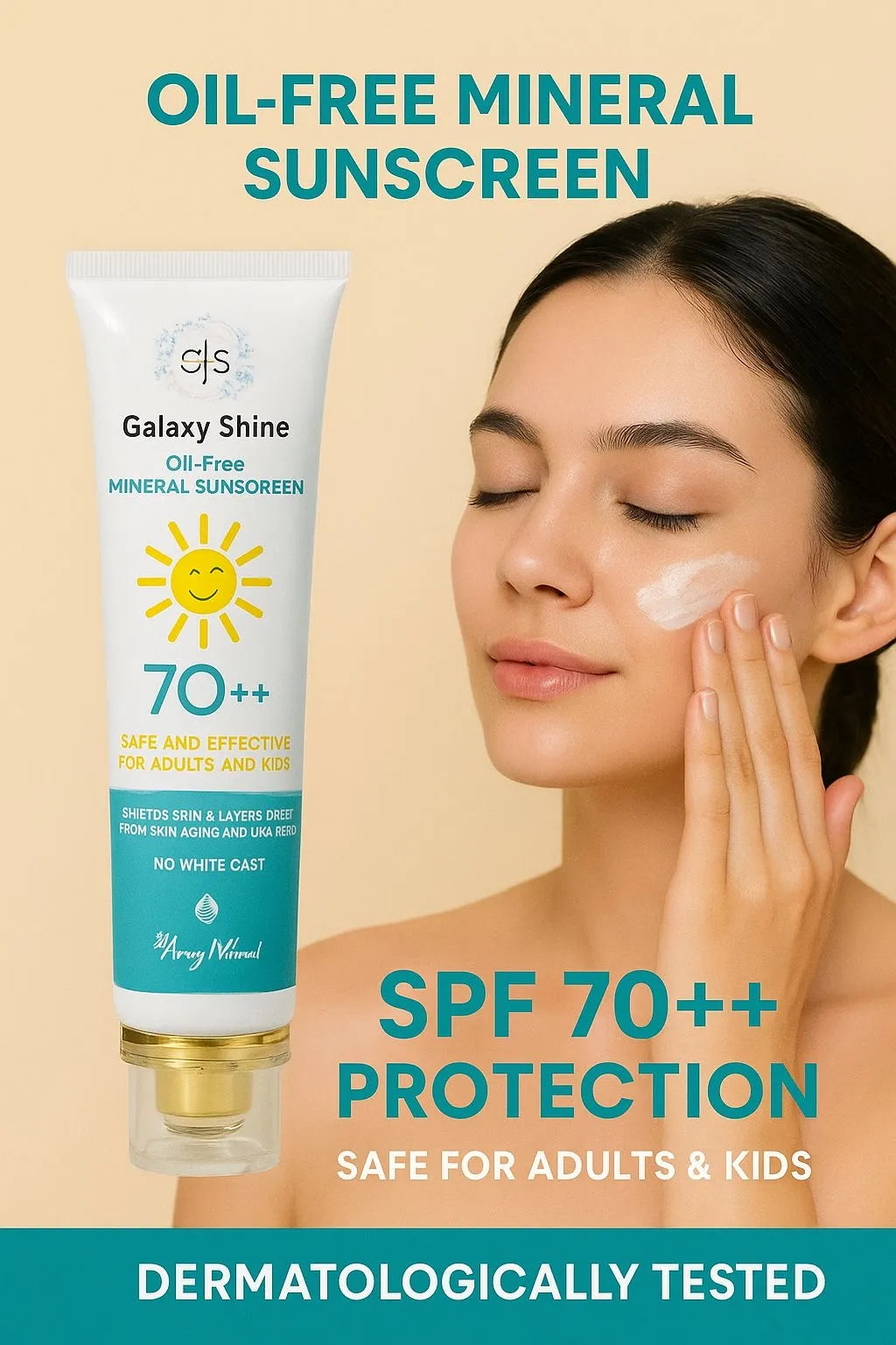 Oil-Free Mineral Sunscreen with SPF 70++